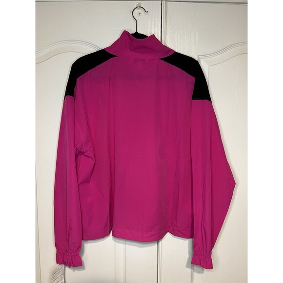 NEW Isabella Full Zip Activewear Jacket Pink Black Long Sleeve XL Zip Pockets - Picture 7 of 16